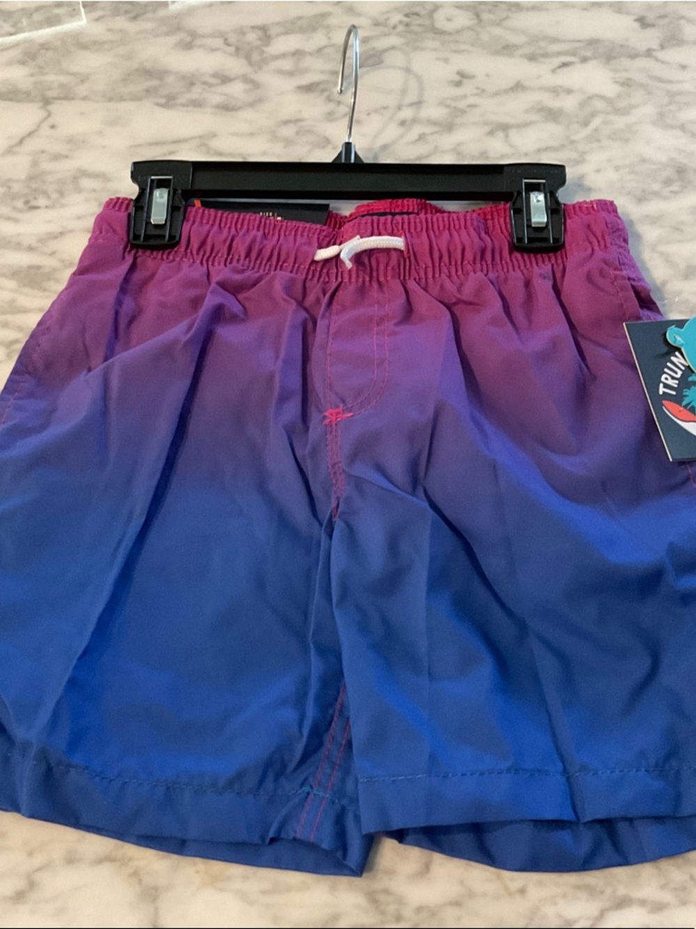 Kids Gradient Purple-Blue Swim Trunks